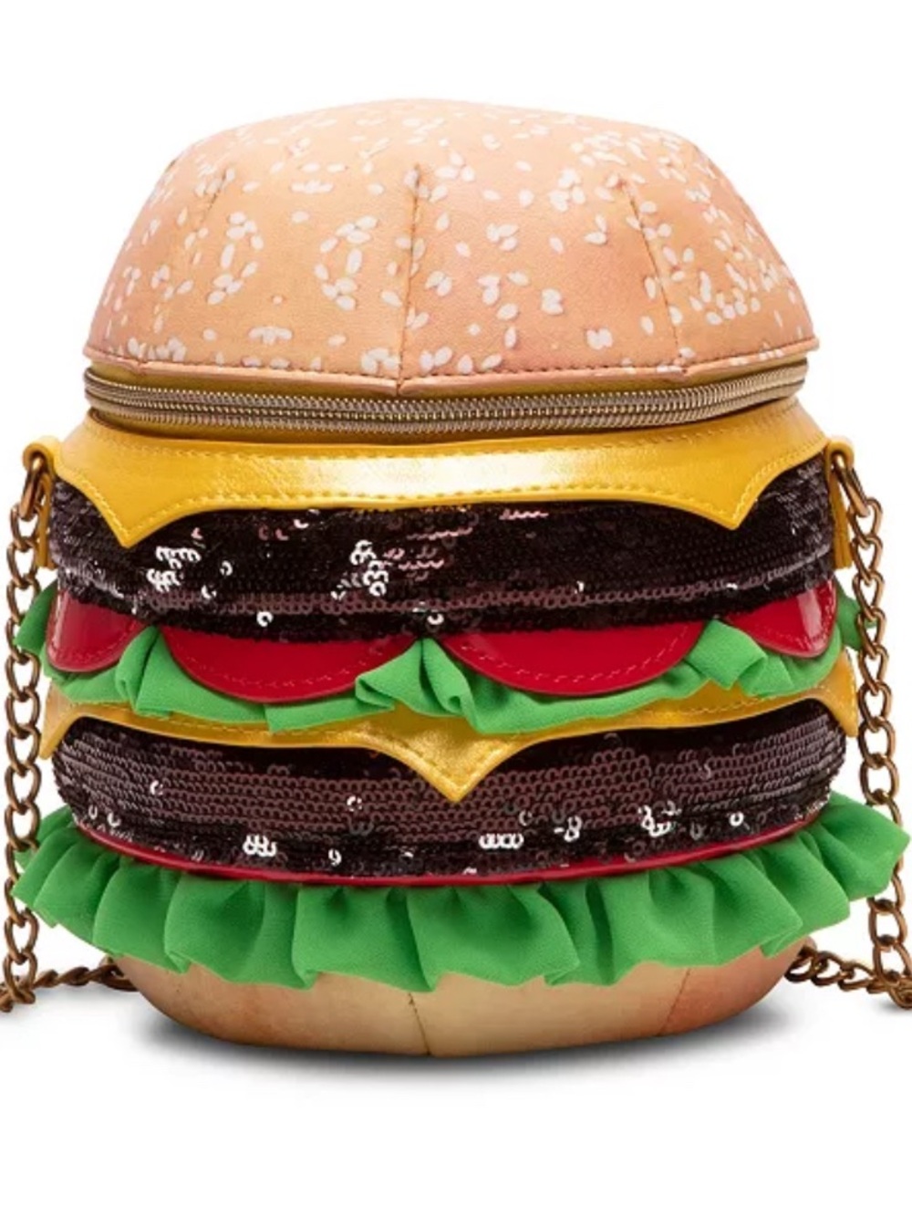 Betsey Johnson Kitsch Nice Buns cheeseburger hamburger Crossbody bag purse NWOT - Picture 9 of 13